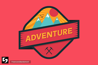 design a unique badge logo
