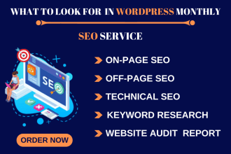 do complete wordpress monthly SEO service for higher google rankings
