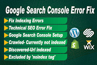 fix all index coverage errors in the google search console