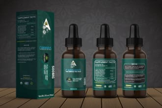 create design cbd or hemp product packaging box and label