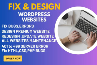 do wordpress website maintenance and bug fixes elementor pro support