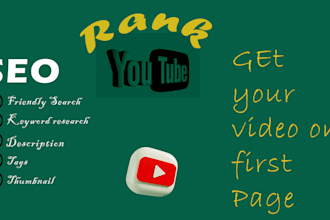 rank your youtube video on 1st page with SEO optimization