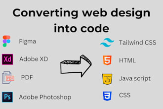 do figma to stunning html, tailwind css website