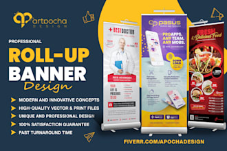 design retractable banners, yard signs, and billboards