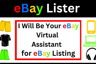 do ebay listing, ebay product listing, ebay lister, ebay product upload