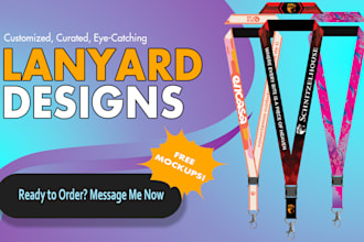 create an modern customized lanyard design for you