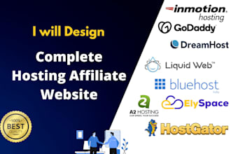 design and develop complete hosting affiliate website