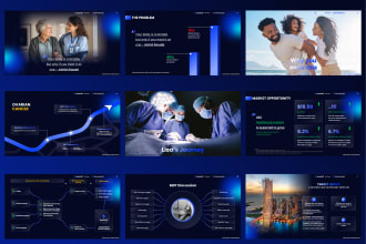 design modern, professional pitch deck presentation