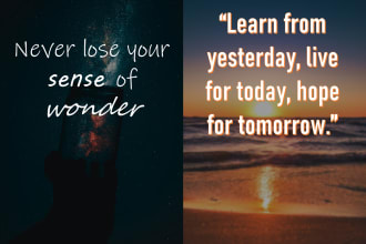 create and design motivational, inspirational, image quotes