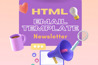 create a professional HTML email template or newsletter