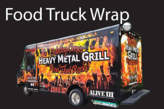 design food truck, car wrap, truck wrap, street food design