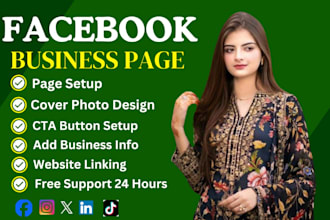 create, setup and design facebook business page