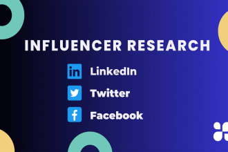 do twitter, face book, linkedin influencer research