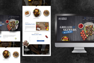 create a professional grocery, personal chef, catering, and restaurant website