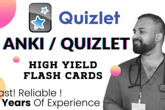 create anki and quizlet flashcards
