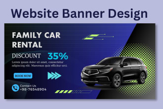 design website banners, website header, hero image and shopify store banner