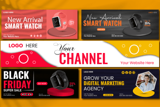 design website header, web banner, facebook cover and ads