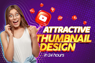 create an amazing videos thumbnail in 24 hour