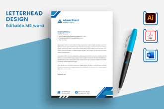 design professional looking letterhead editable ms word template