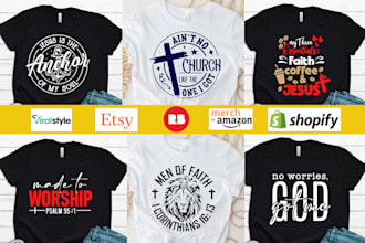 do custom christian church faith bulk t shirt in 8 hour