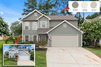 do realistic house color change for exterior or interior paint