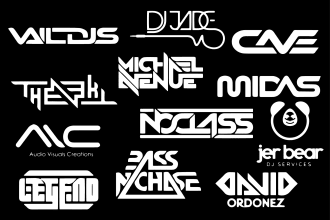 do dj, edm, artist, band, wordmark and music logo