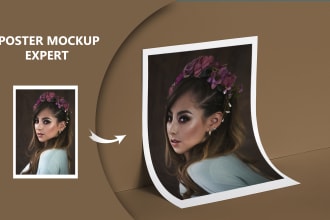 create 3d mockup for your product photo, poster, flyer, banner, menu