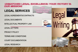 draft agreements, essays, legal research, motions and appeals briefs