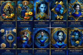 design beautiful tarot or oracle card in any style