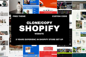 copy, clone, revamp, redesign shopify website, shopify store