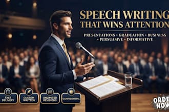 write an informative, persuasive speech, and outline