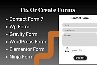 fix or create contact form 7, wp form, gravity or ninja form
