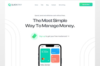 design a modern website landing page UI UX in figma