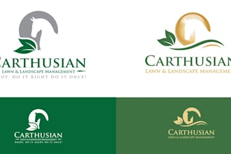 do professional agriculture landscape and lawn care logo design