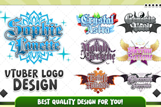 design custom logo vtuber cute kawaii anime art, gaming, twitch, for streamer