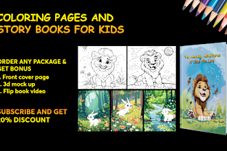 create coloring book and storybook images