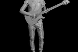 sculpt 3d models characters for 3d printing and rendering