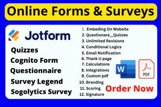 create online forms, surveys, jotform, cognito form, sogolytics, survey legend