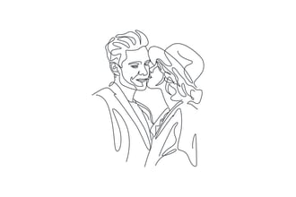 draw couple one line art minimalist line art vector line art within 2 hours