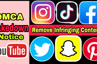 remove content from facebook,tiktok,youtube under dmca