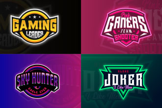 design text logo for esports, gaming, youtube, twitch