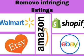remove copied listing over shopify, ebay, etsy and walmart under dmca
