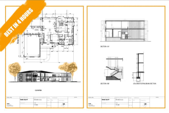 draft, redraw architectural 2d floor plan in autocad