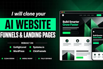 clone, copy ai generated funnel,website, landing page to gohighlevel, systeme io