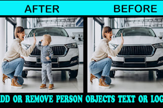 add or remove person, objects, text , using photoshop