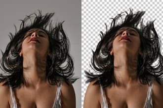 background removal, hair masking, white, transparent and clipping path service