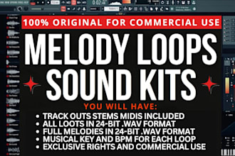 produce custom loops and sample packs, sound kits