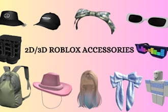 create 3d roblox weapons, cap, hats, backpacks, roblox clothing and accessories