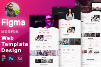 do figma web template design, figma website UI UX design