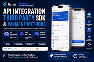 integrate apis, payment gateways, and third party sdks in flutter app
